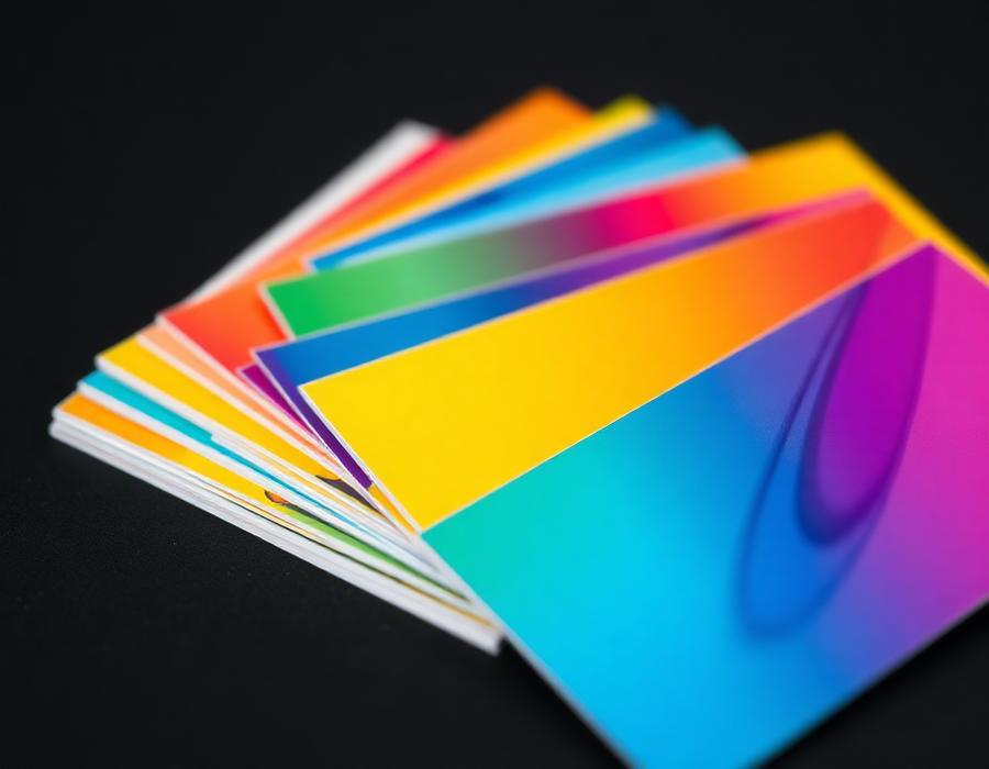 Vibrant printed visiting cards