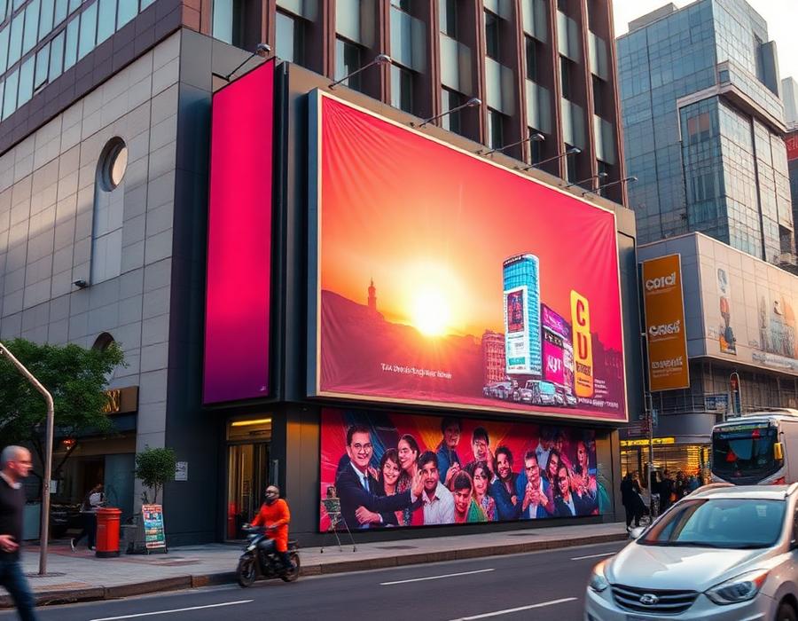 Outdoor hoarding advertising installation
