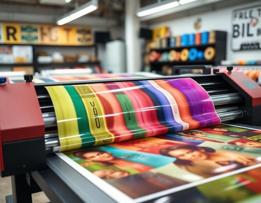 Digital printing on large format machine
